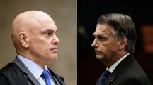 O ministro do STF Alexandre de Moraes e o ex-presidente Jair Bolsonaro | Foto: Montagem sobre reprodução/Redes sociais