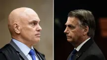 O ministro do STF Alexandre de Moraes e o ex-presidente Jair Bolsonaro | Foto: Montagem sobre reprodução/Redes sociais