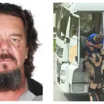 O motorista Dener dos Santos e o momento do resgate | Foto: Montagem sobre reprodução/Twitter/X