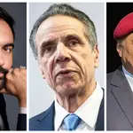 Zohran Mamdani, Andrew Cuomo e Curtis Sliwa | Fotos: Reprodução/Redes sociais