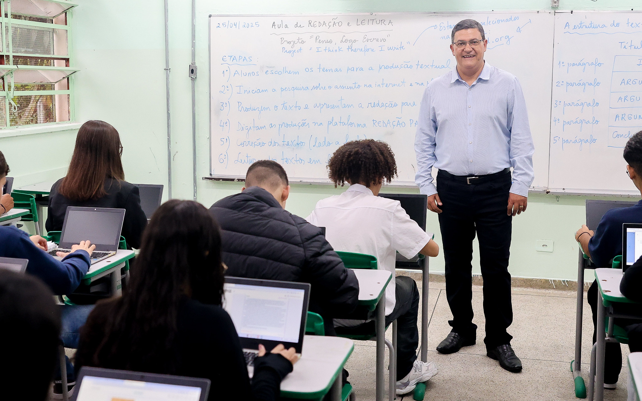 O professor Wagner Garcia Siqueira, da rede estadual de São Paulo: projeção global | Foto: Divulgação/Governo de SP