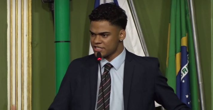 Sandro Filho, ex-MBL, foi eleito aos 19 anos | Foto: Câmara Municipal de Salvador/Reprodução