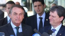 O ex-presidente Jair Bolsonaro e o atual governador de São Paulo, Tarcísio de Freitas | Antonio Cruz/Agência Brasil