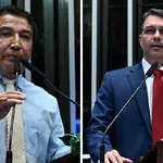 Magno Malta e Flávio Bolsonaro