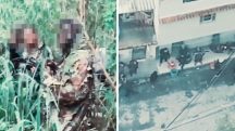 Criminosos camuflados durante megaoperação no Rio de Janeiro