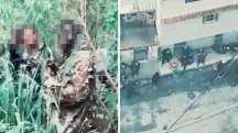 Criminosos camuflados durante megaoperação no Rio de Janeiro