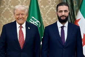 Donald Trump, dos EUA e Ahmed al-Sharaa, da Síria