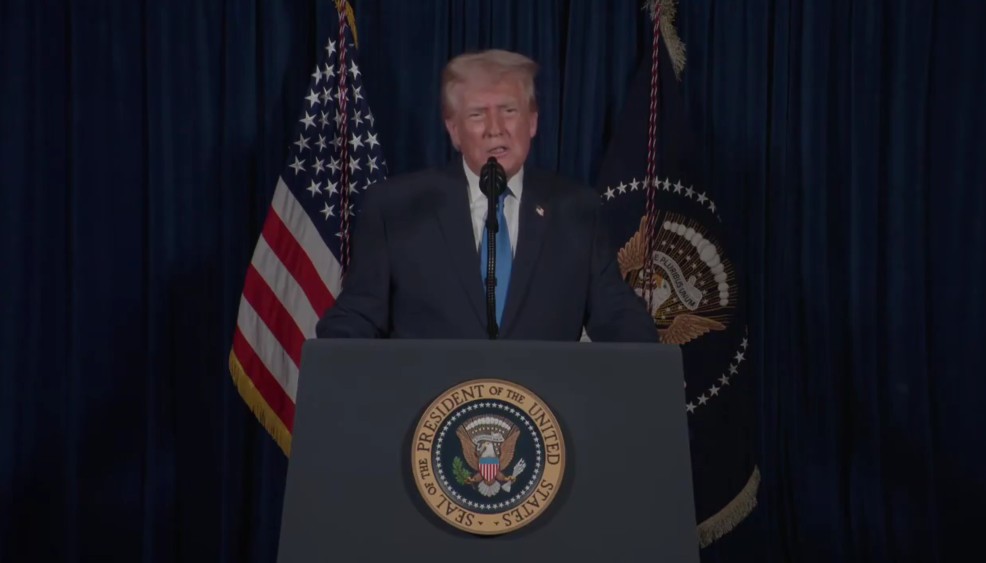 Donald Trump, durante pronunciamento sobre o atentado em Washington | Foto: Reprodução