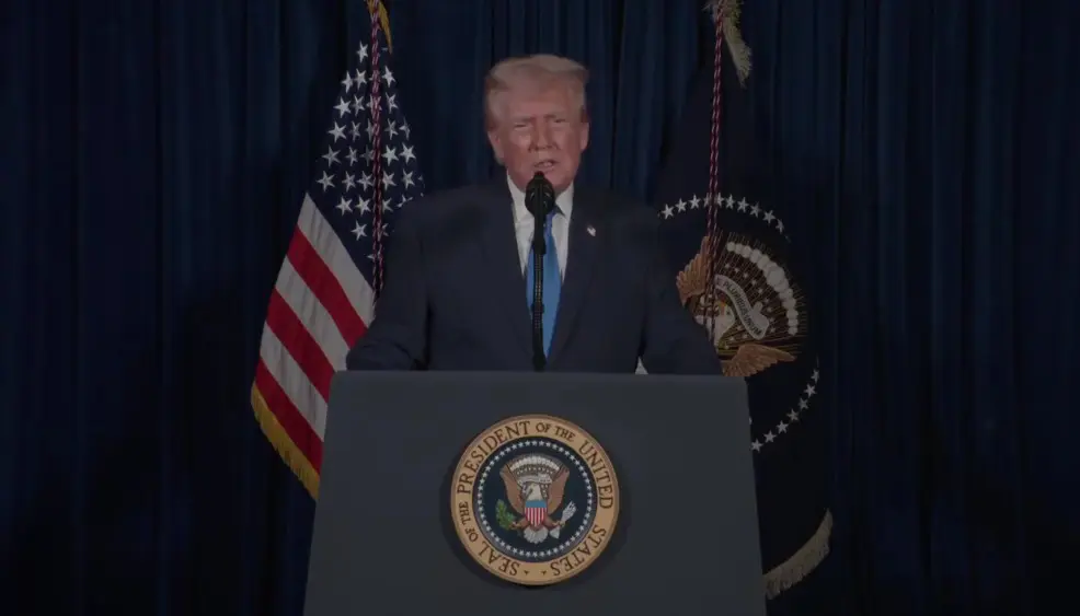 Donald Trump, durante pronunciamento sobre o atentado em Washington | Foto: Reprodução