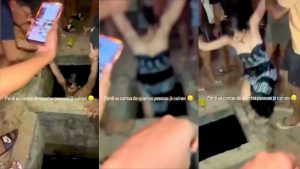 Turistas estrangeiros caem em bueiro destampado em Belém