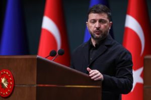 O presidente da Ucrânia, Volodymyr Zelensky | Foto: Reprodução/Twitter/X
