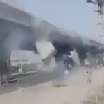 Vídeo mostra momento em que parte de ponta desaba durante terremoto em Bangladesh - 21/11/2025 | Foto: Reprodução/X