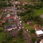 Mesmo com a duração reduzida, os tornados provocaram danos significativos | Foto: Coordenadoria Regional da Defesa Civil/Dionísio Cerqueira