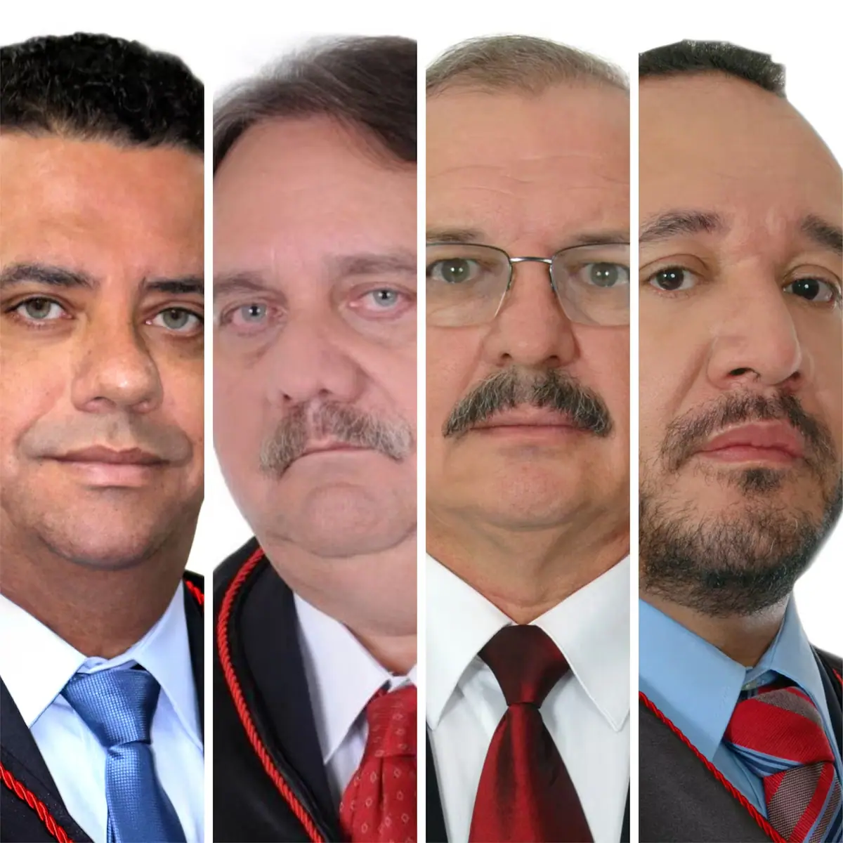 Desembargadores Alexandre Aguiar Bastos, Marcos José de Brito Rodrigues, Sideni Soncini Pimentel e Vladimir Abreu da Silva, investigados na Operação Ultima Ratio | Foto: Divulgação/TJ-MS