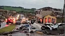 Temporal causa destruição em Rio Bonito do Iguaçu (PR), no final da tarde da sexta-feira 7 | Foto: Reprodução/Redes sociais