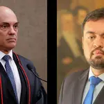 À esquerda, ministro do STF Alexandre de Moraes; à direita, governador do RJ, Cláudio Castro