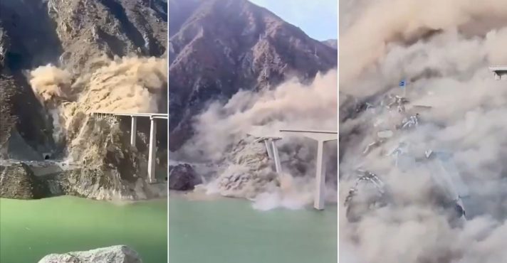 china ponte desabamento acidente tibet