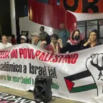 Manifestação na USP contra Israel - 8/5/2024 | Foto: Divulgação/Rawa Alsagheer