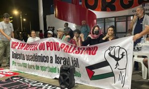 Manifestação na USP contra Israel - 8/5/2024 | Foto: Divulgação/Rawa Alsagheer