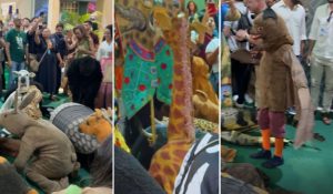 COP30 tem desfile de atores vestidos de animais