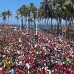 Vídeo postado por deputados mostra imagens de manifestação realizada em 21 de setembro, em Salvador | Foto: Reprodução/X/@AndradeVelLula