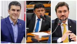 Helder Barbalho, Delegado Éder Mauro e Celso Sabino | Fotos: Governo do Pará e Câmara dos Deputados