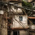 As ligações clandestinas, conhecidas como 'gatos' na energia elétrica, agravam os riscos de acidentes | Foto: Reprodução/X