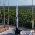 O foguete HANBIT-Nano, da sul-coreana Innospace: primeira encomenda internacional | Foto: Divulgação/Innospace