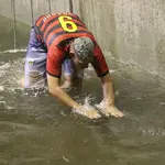 Torcedor do Sport de Recife deixa o estádio depois de ver o seu time perder de 4 a 0 para o Grêmio: a pior campanha | Foto: Reprodução/X