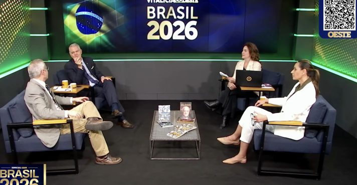 Equipe de debatedores do evento on-line 'Brasil 2026' | Foto: Reprodução/YouTube/Revista Oeste