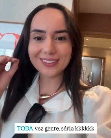 A corretora Ludmila Balduino, durante relato sobre a rejeição ao 13 na hora de vender imóveis de alto padrão | Foto: Reprodução/Instagram