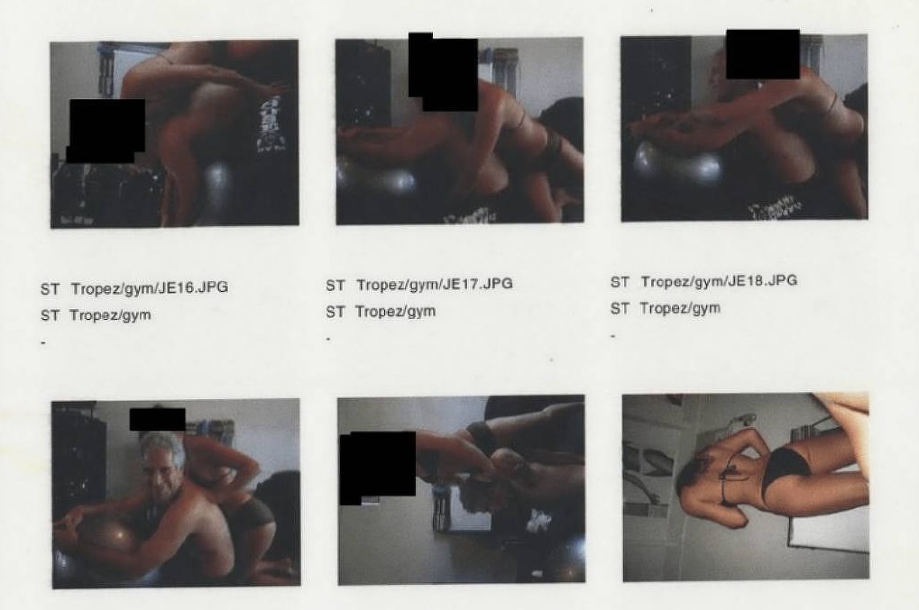 Fotografias com tarjas fazem parte do material liberado oficialmente no caso Epstein | Foto: Divulgação/Departamento de Justiça dos EUA