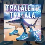 O meme Tralalero Tralala: tubarão calçando Nike por meio de inteligência artificial | Foto: Reprodução/X