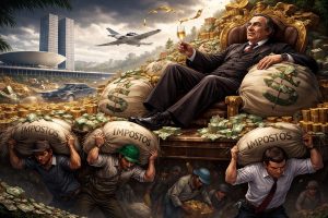 O Judiciário, em particular, lidera esse festim fiscal | Foto: Divulgação/Oeste | Imagem criada com o auxílio de inteligência artificial