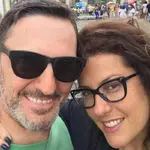 O Cantor Paulo Miklos e sua ex-mulher, Renata Galvão