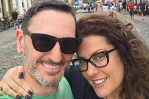 O Cantor Paulo Miklos e sua ex-mulher, Renata Galvão