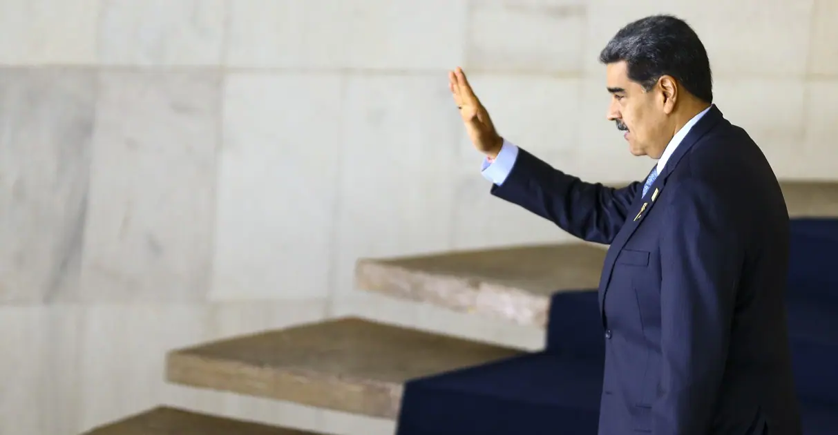 Ditador da Venezuela, Nicolás Maduro, durante reunião com presidentes de países da América do Sul, no Palácio do Itamaraty | Foto: Marcelo Camargo/Agência Brasil