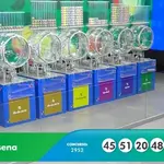 Dezenas do concurso 2952 da Mega-Sena, sorteadas na noite desta terça-feira, 16, em São Paulo | Foto: Reprodução/YouTube