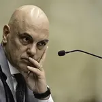 O ministro Alexandre de Moraes participa da sessão plenária do STF um dia depois de concluir a ação contra o ex-presidente Jair Bolsonaro e demais réus do núcleo 1 da suposta tentativa de golpe - 26/11/2025 | Foto: Ton Molina/FotoArena/Estadão Conteúdo