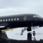 Jato personalizado de Neymar, que o levou a Minas Gerais, está avaliado em mais de R$ 250 milhões | Foto: Reprodução/Redes sociais