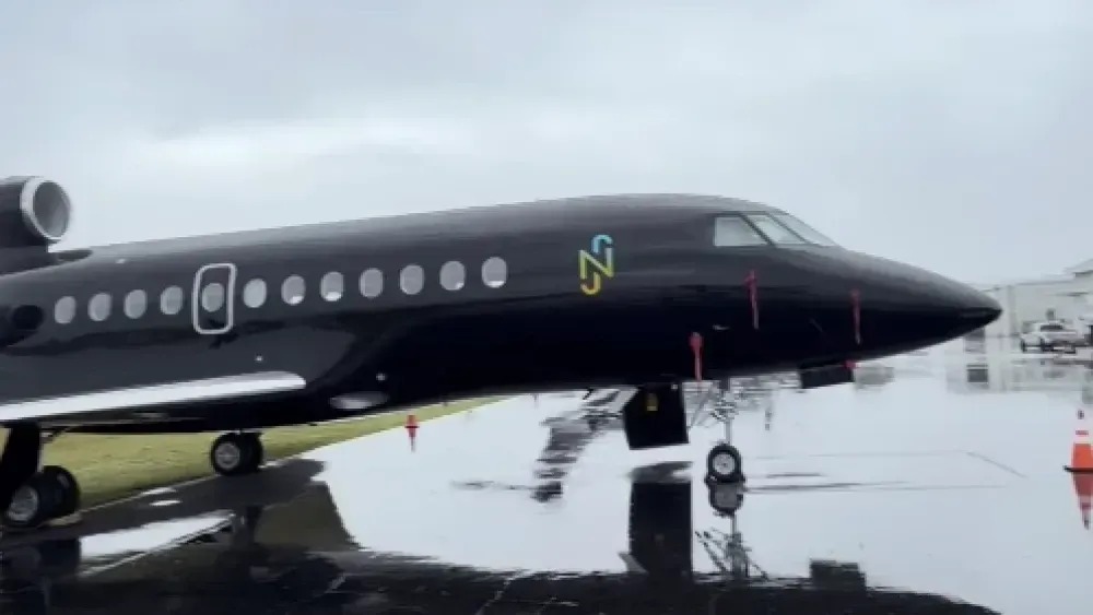 Jato personalizado de Neymar, que o levou a Minas Gerais, está avaliado em mais de R$ 250 milhões | Foto: Reprodução/Redes sociais