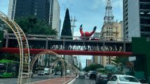 Papai Noel fazia parte da decoração de Natal na Avenida Paulista | Foto: Mário André Monteiro/Arquivo Pessoal