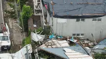 O fenômeno foi registrado durante um período de chuvas intensas e ventania em cidades do Rio Grande do Sul | Foto: Reprodução/Portal de Camaquã