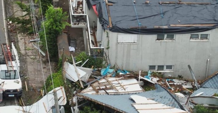 O fenômeno foi registrado durante um período de chuvas intensas e ventania em cidades do Rio Grande do Sul | Foto: Reprodução/Portal de Camaquã
