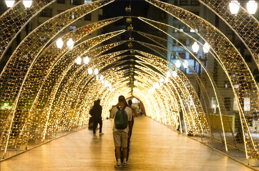 Iluminação de Natal em equipamento público de São Paulo | Foto: Divulgação/PMSP