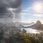 Semana tem início marcado por instabilidade, com período de sol e chuva | Foto: Montagem sobre reprodução/X