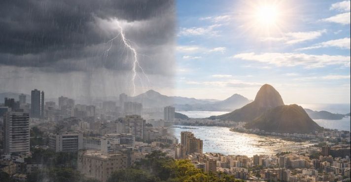 Semana tem início marcado por instabilidade, com período de sol e chuva | Foto: Montagem sobre reprodução/X