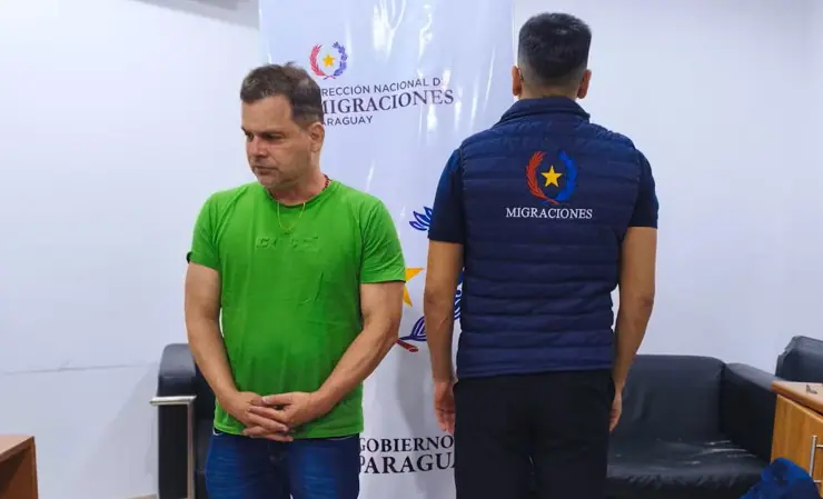 A polícia do Paraguai deteve o ex-diretor da Polícia Rodoviária Federal (PRF) Silvinei Vasques no Aeroporto Internacional Sílvio Pettirossi | Foto: Divulgação/Polícia do Paraguai