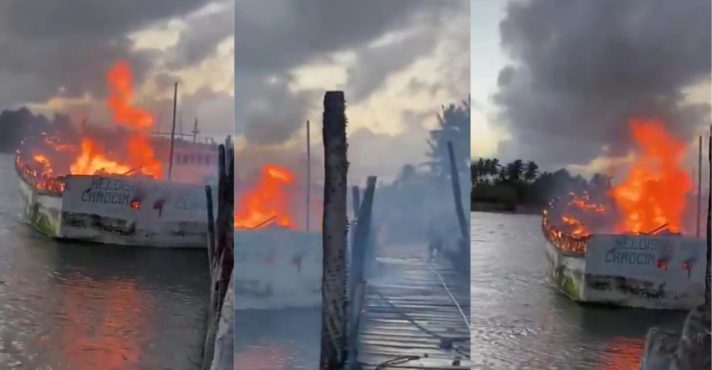 TCP põe fogo em barco de pesca avaliado em R$ 1,8 mi no Ceará