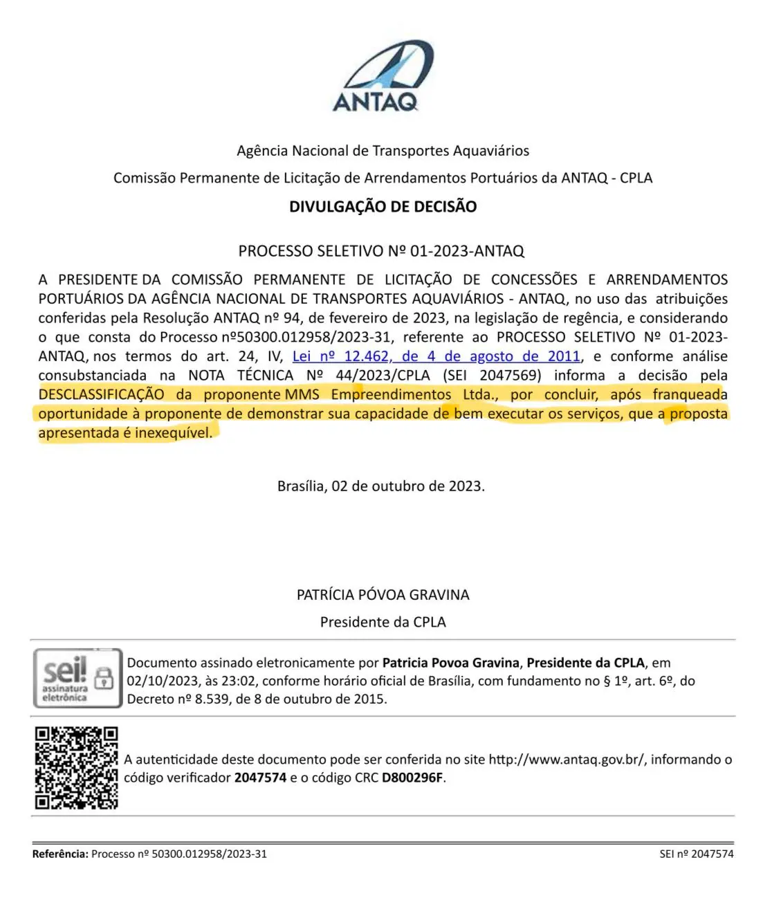JBS Antaq Porto de Itajaí